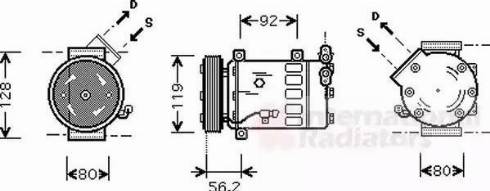 Van Wezel 0900K032 - Компрессор кондиционера unicars.by