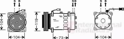 Van Wezel 0900K180 - Компрессор кондиционера unicars.by