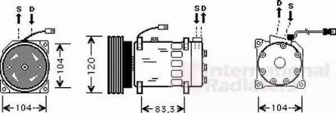 Van Wezel 0900K179 - Компрессор кондиционера unicars.by