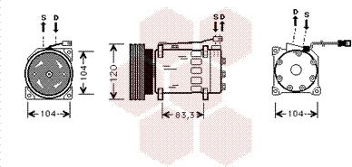 Van Wezel 0900K175 - Компрессор кондиционера unicars.by