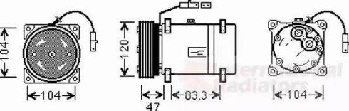 Van Wezel 0900K178 - Компрессор кондиционера unicars.by