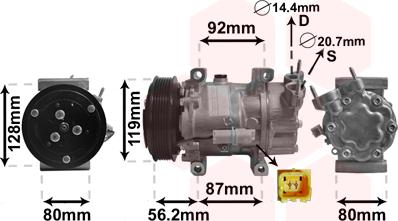 Van Wezel 0900K214 - Компрессор кондиционера unicars.by