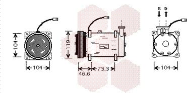 Van Wezel 0900K215 - Компрессор кондиционера unicars.by