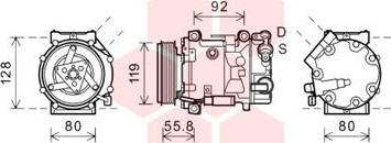 Van Wezel 0900K282 - Компрессор кондиционера unicars.by