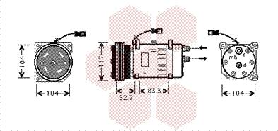 Van Wezel 0900K222 - Компрессор кондиционера unicars.by