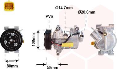 Van Wezel 0901K702 - Компрессор кондиционера unicars.by