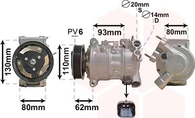 Van Wezel 0901K707 - Компрессор кондиционера unicars.by