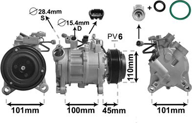 Van Wezel 0600K499 - Компрессор кондиционера unicars.by