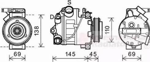 Van Wezel 0600K444 - Компрессор кондиционера unicars.by