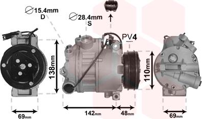 Van Wezel 0600K443 - Компрессор кондиционера unicars.by