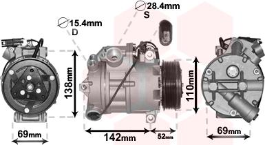 Van Wezel 0600K442 - Компрессор кондиционера unicars.by