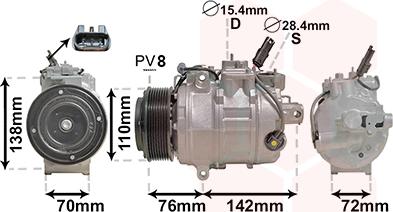 Van Wezel 0600K419 - Компрессор кондиционера unicars.by