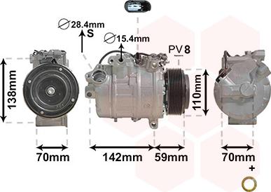 Van Wezel 0600K418 - Компрессор кондиционера unicars.by