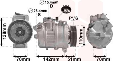 Van Wezel 0600K417 - Компрессор кондиционера unicars.by