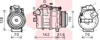 Van Wezel 0600K427 - Компрессор кондиционера unicars.by