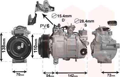 Van Wezel 0600K551 - Компрессор кондиционера unicars.by