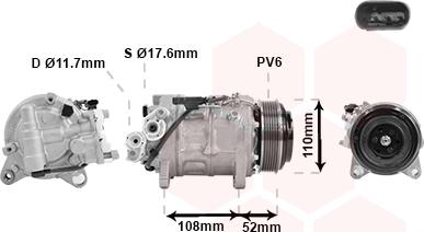 Van Wezel 0600K601 - Компрессор кондиционера unicars.by