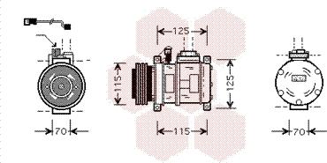 Van Wezel 0600K066 - Компрессор кондиционера unicars.by