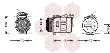 Van Wezel 0600K015 - Компрессор кондиционера unicars.by