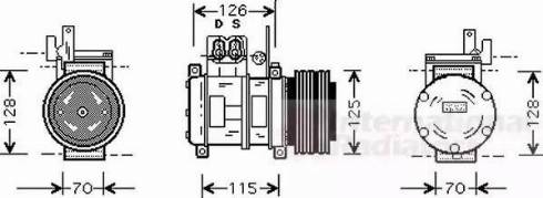 Van Wezel 0600K073 - Компрессор кондиционера unicars.by