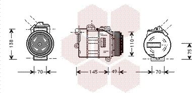 Van Wezel 0600K181 - Компрессор кондиционера unicars.by