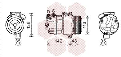 Van Wezel 0600K390 - Компрессор кондиционера unicars.by