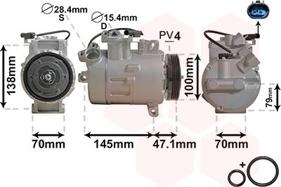 Van Wezel 0600K306 - Компрессор кондиционера unicars.by