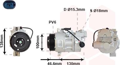 Van Wezel 0600K319 - Компрессор кондиционера unicars.by