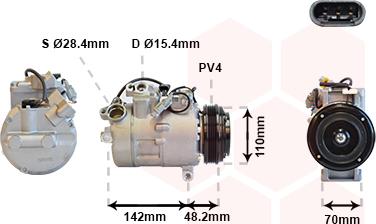 Van Wezel 0600K385 - Компрессор кондиционера unicars.by