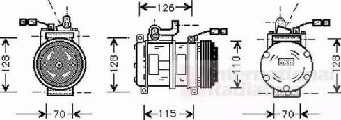 Van Wezel 0600K231 - Компрессор кондиционера unicars.by