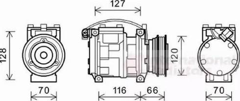 Van Wezel 0600K232 - Компрессор кондиционера unicars.by