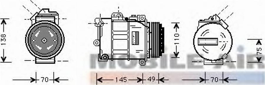 Van Wezel 0600K237 - Компрессор кондиционера unicars.by