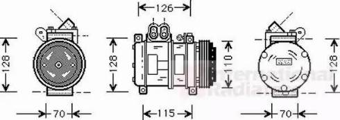 Van Wezel 0600K229 - Компрессор кондиционера unicars.by