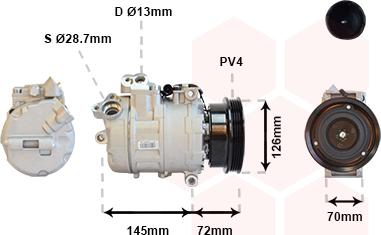 Van Wezel 0600K226 - Компрессор кондиционера unicars.by