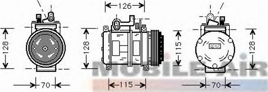 Van Wezel 0600K227 - Компрессор кондиционера unicars.by