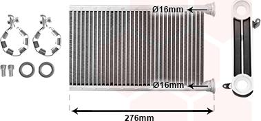 Van Wezel 06016701 - Теплообменник, отопление салона unicars.by