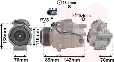 Van Wezel 0601K707 - Компрессор кондиционера unicars.by