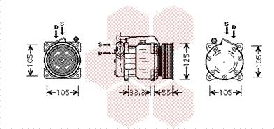 Van Wezel 0100K090 - Компрессор кондиционера unicars.by