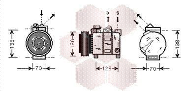 Van Wezel 0100K016 - Компрессор кондиционера unicars.by