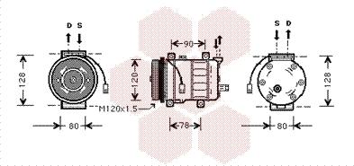 Van Wezel 0100K010 - Компрессор кондиционера unicars.by