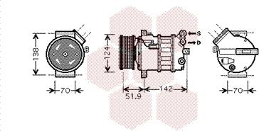 Van Wezel 0100K112 - Компрессор кондиционера unicars.by