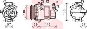 Van Wezel 0100K127 - Компрессор кондиционера unicars.by