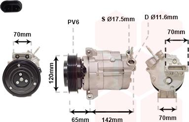 Van Wezel 0800K063 - Компрессор кондиционера unicars.by