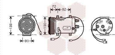 Van Wezel 0300K003 - Компрессор кондиционера unicars.by