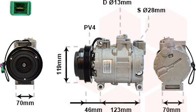 Van Wezel 0300K015 - Компрессор кондиционера unicars.by