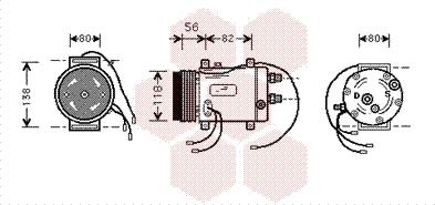 Van Wezel 0300K029 - Компрессор кондиционера unicars.by