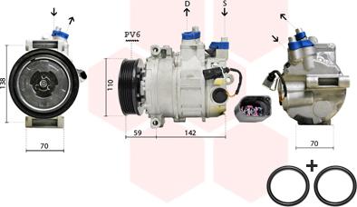 Van Wezel 0300K029 - Компрессор кондиционера unicars.by