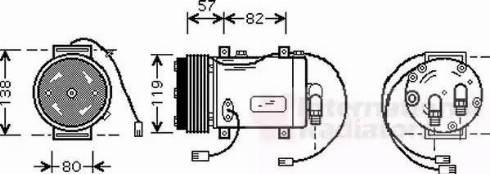 Van Wezel 0300K143 - Компрессор кондиционера unicars.by