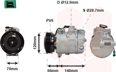 Van Wezel 0300K150 - Компрессор кондиционера unicars.by