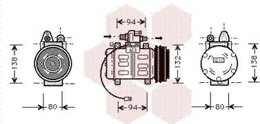 Van Wezel 0300K180 - Компрессор кондиционера unicars.by